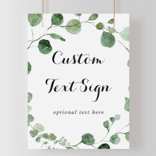 Modern calligrafi-Anpassningsbar Text Eucalyptus-t Poster