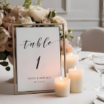 Modern calligrafi Bröllop Bordsnummer<br><div class="desc">Kort för bröllop-bordsnummer på anpassningsbar-designad med modern-kalligrafi.</div>