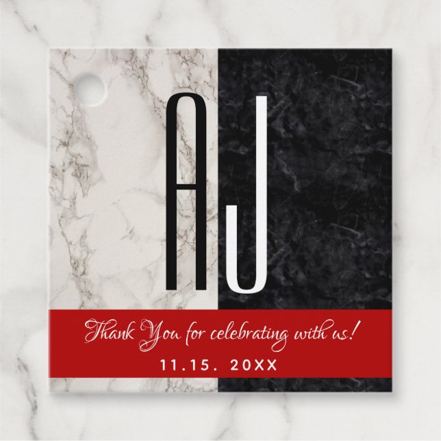 Modern calligrafi Bröllop Gåvor Etiketter (Framsida)