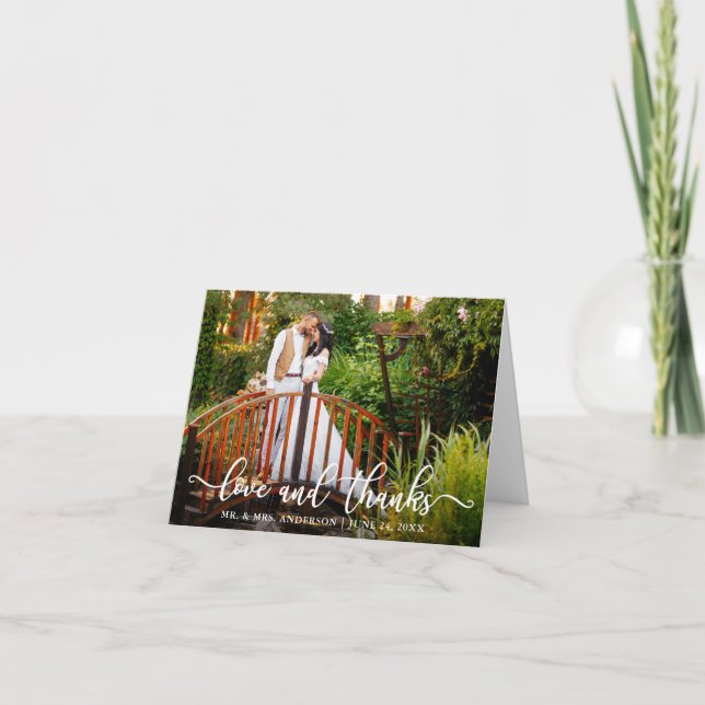 Modern calligrafi Bröllop Kärlek och tack (Framsida)