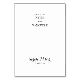 Modern calligrafi Bröllop-platskort Bordsnummer