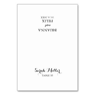 Modern calligrafi Bröllop-platskort Bordsnummer