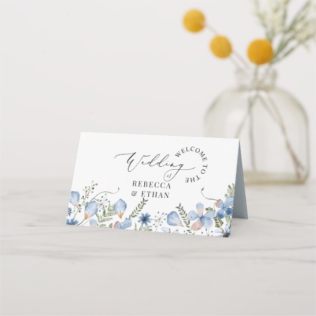 Modern calligrafi Bröllop-platskort Placeringskort (Baksida)