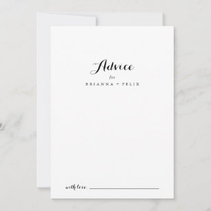 Modern calligrafi Bröllop Rådkort