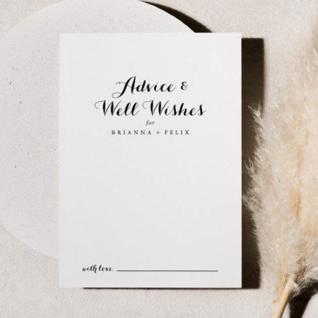 Modern calligrafi Bröllop well Önskemål Rådkort (Skapare uppladdad)