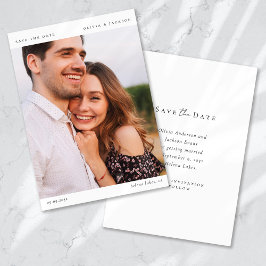 Modern calligrafi Foto Bröllop Spara Datumet