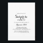 Modern calligrafi i Party Inbjudningar<br><div class="desc">Denna moderna kalligraffestinbjudan är perfekt för en högtidlig födelsedag,  pension eller någon överraskning party. Den enkla och elegant designen har skript av typen klassisk och finare i svartvitt.</div>