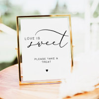 Modern calligrafi Kärlek är Sweet Bröllop-tecken