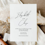Modern calligrafi Namn Snyggt Bröllop Inbjudningar<br><div class="desc">Modern Calligraphy Namn Snyggt Bröllop bjuder in parets namn i en chic-kalligrafi,  tillsammans med en enkel,  modern layout.</div>