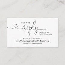 Modern calligrafi, Online OSA på Bröllop webbplats