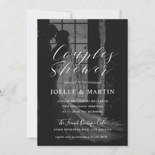 Modern calligrafi Par Shower Photo Il Inbjudningar