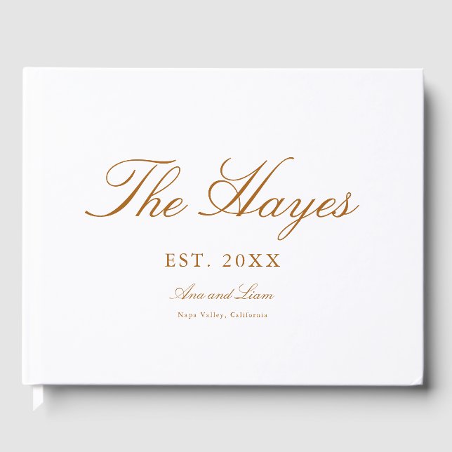 Modern calligrafi Personlig Bröllop Gästböcker (Framsida)