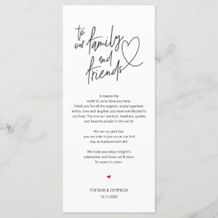 Modern calligrafi Ställe-inställning tackkort Program