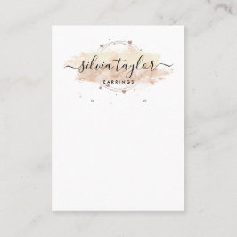 Modern Calligraphy Art Earring visning Card Visitkort