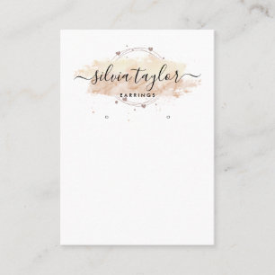 Modern Calligraphy Art Earring visning Card Visitkort