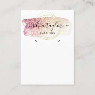 Modern Calligraphy Art Earring visning Card Visitkort