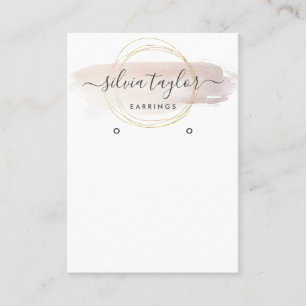 Modern Calligraphy Art Earring visning Card Visitkort