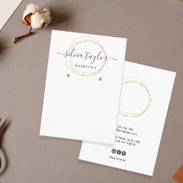 Modern Calligraphy Art Earring visning Card Visitkort