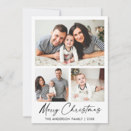 Modern Calligraphy Bläck Script 3 Foton jul Julkort