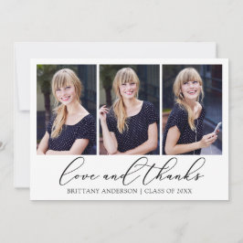 Modern Calligraphy Bläck Script 3 Photo Studenten Tack Kort