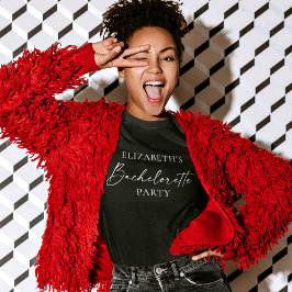 Modern Calligraphy Bläck Script Bachelorette Party T Shirt