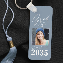 Modern Calligraphy Bläck Script Grad Photo 2 Sided Nyckelring