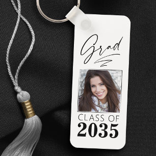 Modern Calligraphy Bläck Script Grad Photo 2 Sided Nyckelring
