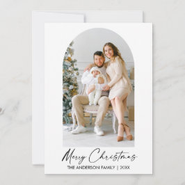 Modern Calligraphy Bläck Script Photo Arch-jul Julkort