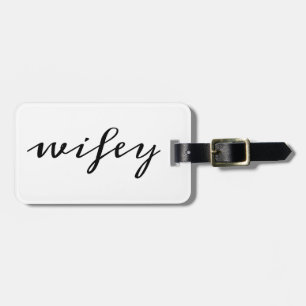 Modern Calligraphy Black Wifey Script Bagagebricka