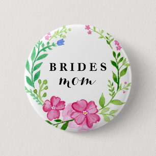 Modern Calligraphy Blommigt Bride's Mamma Bröllop Knapp