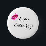 Modern calligraphy Brides Entourage Knapp<br><div class="desc">Det är en Brudens sida bröllopsknapp som är ett underbart tillägg till vilket reklamparti som helst eller bröllop-repetition.</div>