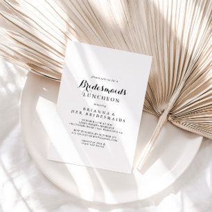 Modern Calligraphy Bridesmaids Luncheon Shower Inbjudningar