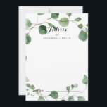Modern Calligraphy Bröllop Eucalyptus Adapter Rådkort<br><div class="desc">Detta moderna calligraphy bröllop eucalyptus-kort är perfekt för ett enkelt bröllop. Konstruktionen har vattenfärgad handdragen elegant botaniskt eukalyptus grenar och löv. De här korten är perfekter för bröllop,  möhippa,  babydusch,  studentfest och mycket mer. Anpassa korten med namn från bruden och brudgummen,  blivande föräldrar eller student.</div>