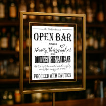 Modern Calligraphy bröllop Open Pub-utskrift