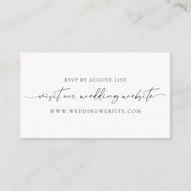 Modern Calligraphy Bröllop OSA Card Tilläggskort (Framsida)