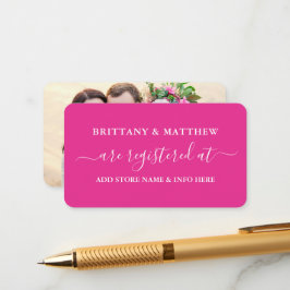 Modern Calligraphy Bröllop Registry Photo Shock ro Tilläggskort