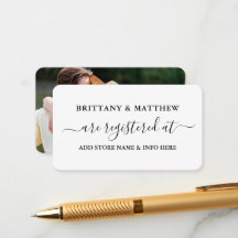 Modern Calligraphy Bröllop Registry Photo