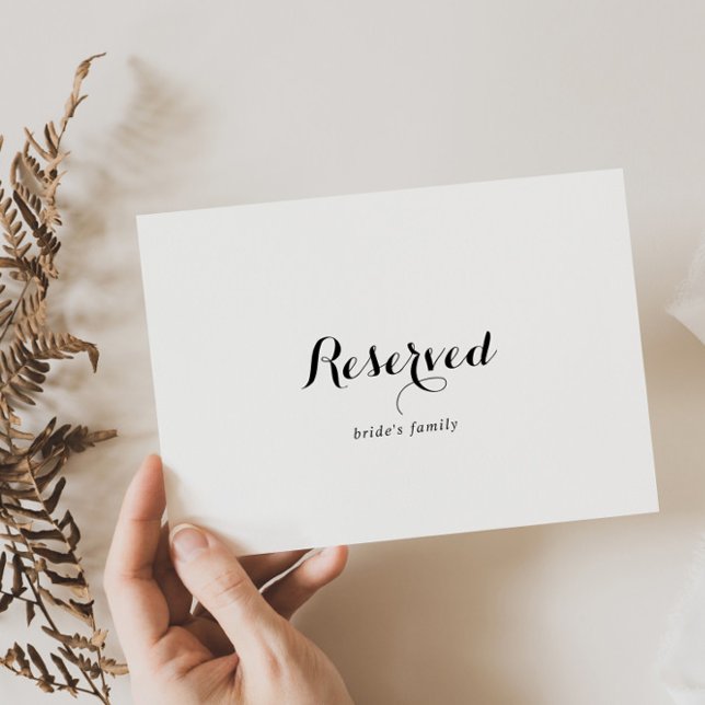 Modern Calligraphy Bröllop Reserved Sign (Skapare uppladdad)