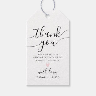 Modern Calligraphy Bröllop Tack Gift Märkre Presentetikett