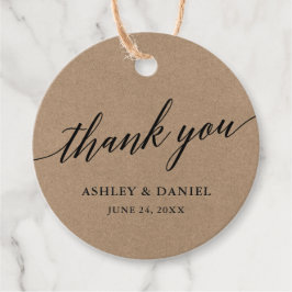 Modern Calligraphy Bröllop Tack Kraft Gåvor Etiketter
