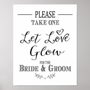 Modern Calligraphy Bröllop-tecken Sparkler-utskrif Poster