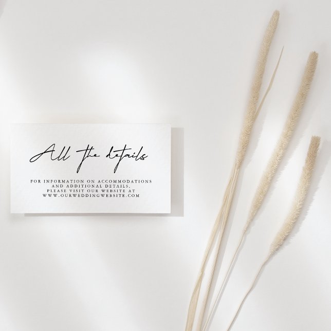 Modern Calligraphy Bröllop-webbplatshölje Tilläggskort (Skapare uppladdad)