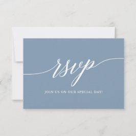 Modern Calligraphy Dusty Blue OSA Kort