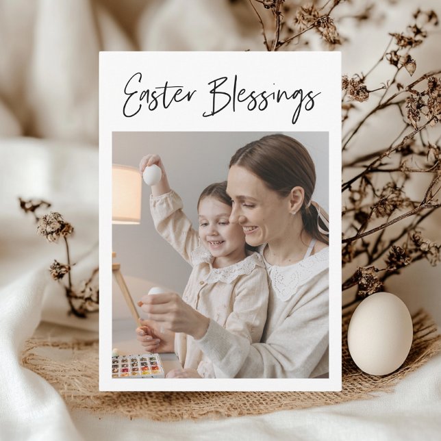 Modern Calligraphy Easter Blessings With Photo (Skapare uppladdad)