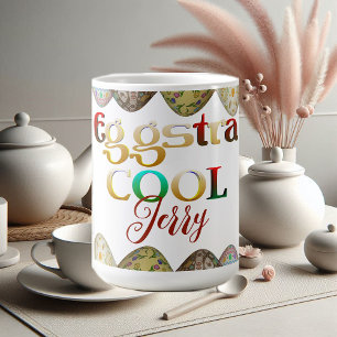 Modern calligraphy Egg-stra Coola Påsk Extra Cute Kaffemugg