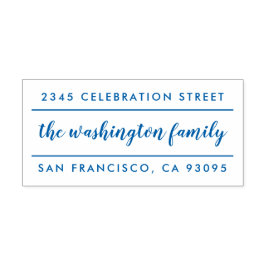 Modern Calligraphy Family Namn Returadress Självfärgande Stämpel