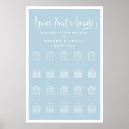 Modern Calligraphy Font DIY färg Dusty Blue Poster