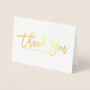 Modern Calligraphy Gold Foil-Tack Folierat Kort