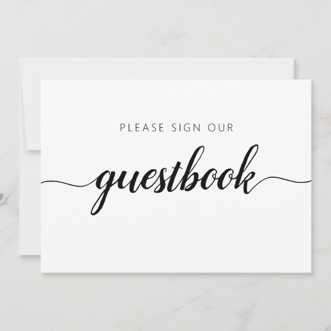 Modern Calligraphy Guestbook-tecken (Framsida)