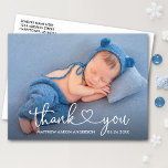 Modern Calligraphy Heart Baby Photo Tack Vykort<br><div class="desc">Modern,  minimalistiskt enkelt Calligraphy Script Heart Nyfödd bebis Photo Tack Postcard</div>